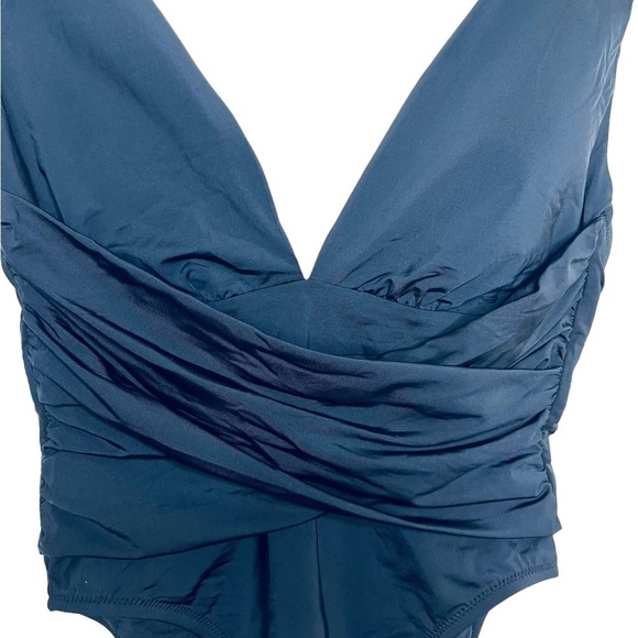 Trina Turk Wrap Front One Piece Swimsuit, NWT, black - Picture 12 of 12